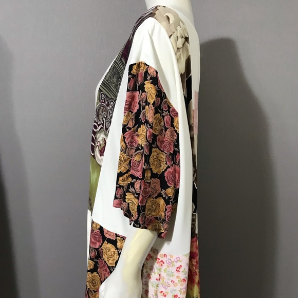 Vintage LBW Allover Patchwork Floral Artsy Maxi Tunic Dress Sz-4X - Picture 6 of 12